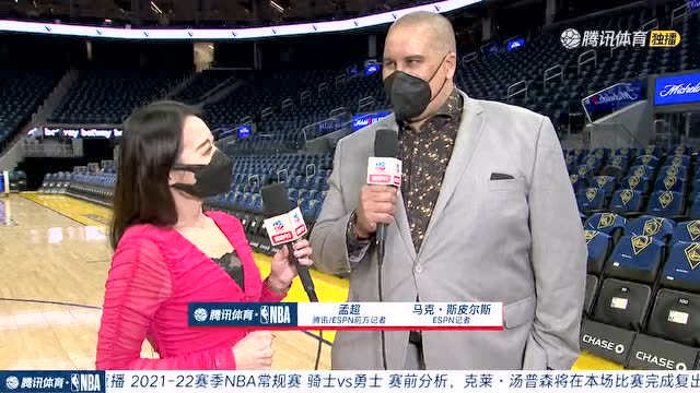 【2022年01月10日 騎士vs勇士集錦】孟超前方連線ESPN記者：克萊回歸振奮人心 依舊可以打出全明星水準(zhǔn)