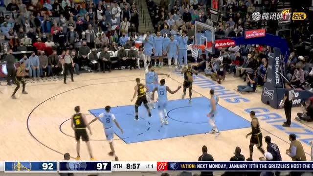 【2022年01月12日 勇士vs灰熊集錦】你來我往互不相讓！威廉姆斯普爾毫不手軟對飆三分