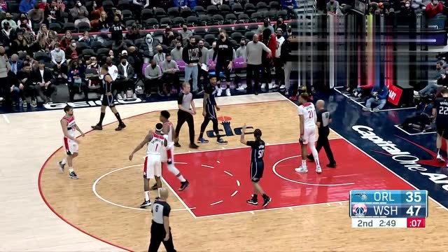 【2022年01月13日 魔术vs奇才集锦】球到你这就是终结的 八村垒底线杀入晃飞防守2+1