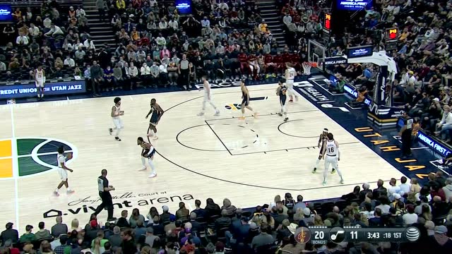 【2022年01月13日 騎士vs爵士集錦】加蘭直接往籃下送 阿倫球到人到接球雙手暴扣