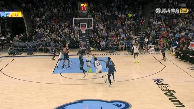 【2022年01月14日 森林狼vs灰熊集錦】人到球到就是默契 莫蘭特高拋威廉姆斯飛身炸筐