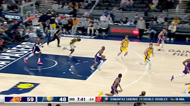 【2022年01月15日 太阳vs步行者集锦】勇闯龙潭以一敌三 勒维尔直杀篮下飘逸拉杆打进