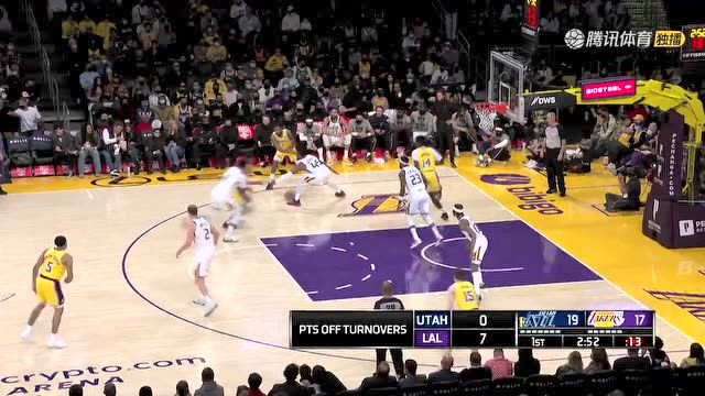 【2022年01月18日 爵士vs湖人集錦】蒙克變向上籃秀翻天 約翰遜底角三分打停對手