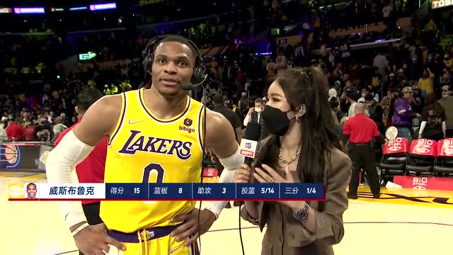 【2022年01月18日 爵士vs湖人集錦】周玲安賽后連線威少：今天的勝利是全隊(duì)努力的結(jié)果 本場的暴扣是常規(guī)操作