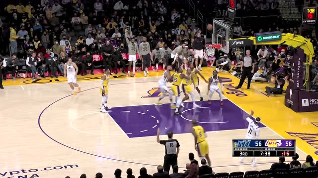 【2022年01月18日 爵士vs湖人集錦】威少高拋連線 詹姆斯籃下接球把球放進(jìn)