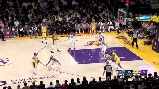 【2022年01月18日 爵士vs湖人集錦】詹姆斯人到球到 霍華德空切上籃得手