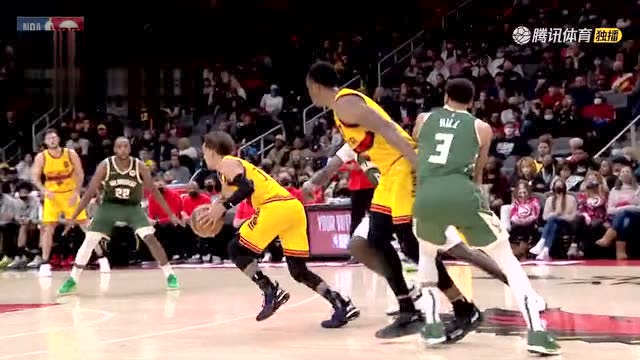 【2022年01月18日 雄鹿vs老鹰集锦】直面字母哥 特雷杨飘逸上篮稳稳打进