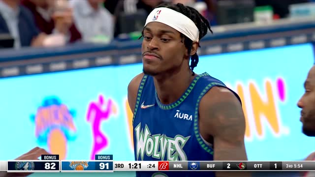 【2022年01月19日 森林狼vs尼克斯集錦】NBA常規(guī)賽:森林狼vs尼克斯第3節(jié)中文解說回放