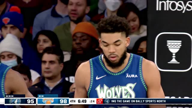 【2022年01月19日 森林狼vs尼克斯集錦】NBA常規(guī)賽:森林狼vs尼克斯中文解說全場回放