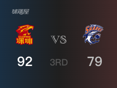 CBA常规赛：深圳以92-79领先上海，结束三节