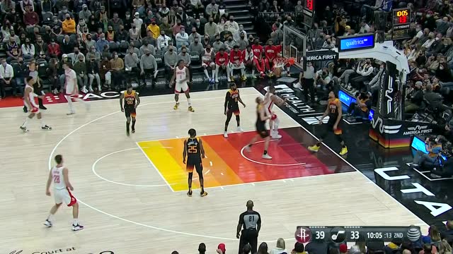 【2022年01月20日 火箭vs爵士集錦】就你是最佳防守球員？戈登懟飛戈貝爾上籃打進(jìn)