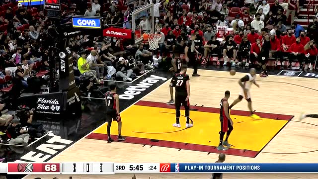 【2022年01月20日 开拓者vs热火集锦】手感来的很及时 邓罗外线干拔三分手起刀落