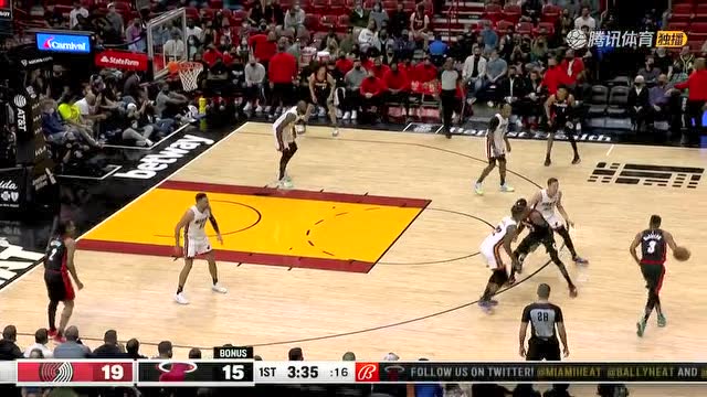 【2022年01月20日 开拓者vs热火集锦】手感热的发烫!麦科勒姆天神下凡单节独揽13分