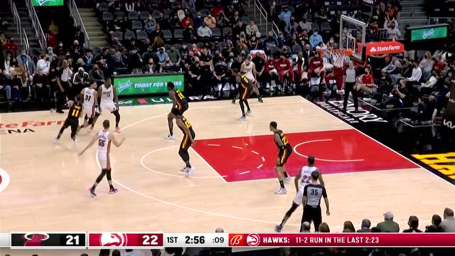 【2022年01月22日 热火vs老鹰集锦】科林斯点飞防守喂饼卡佩拉 斯特鲁斯三分还以颜色