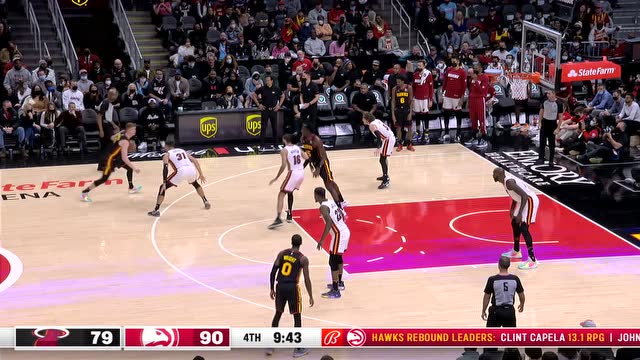 【2022年01月22日 热火vs老鹰集锦】热火108-110老鹰 巴特勒连失关键球特雷杨28分险胜热火