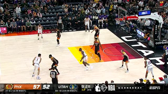 【2022年01月27日 太陽vs爵士集錦】易邊再戰(zhàn)手感延續(xù)！布克內(nèi)外開花再得五分