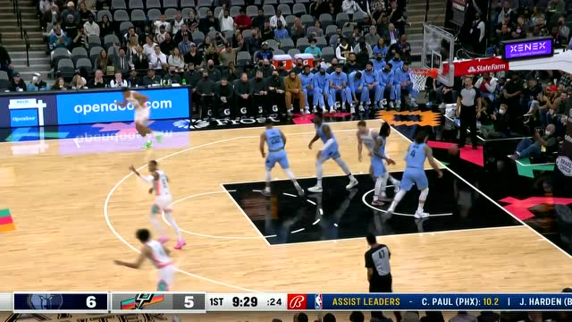 【2022年01月27日 灰熊vs马刺集锦】狙击手已就位 怀特手起刀落三分命中