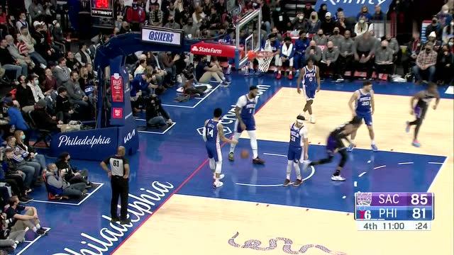 【2022年01月30日 国王vs76人集锦】多么精彩的挡拆配合啊 米切尔分球霍姆斯顺下取分