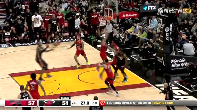 【2022年01月30日 猛龙vs热火集锦】这声老大不是白叫的！巴特勒晃飞防守助攻阿德巴约跟进暴扣