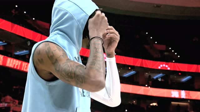 【2022年02月01日 灰熊vs76人集錦】小賈“腰”粉都來看～灰熊賽前熱身莫蘭特超清慢鏡頭