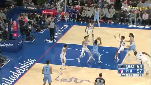 【2022年02月01日 灰熊vs76人集錦】少俠真乃天下第一腰！莫蘭特晃倒莊神逆天拉桿上籃得手