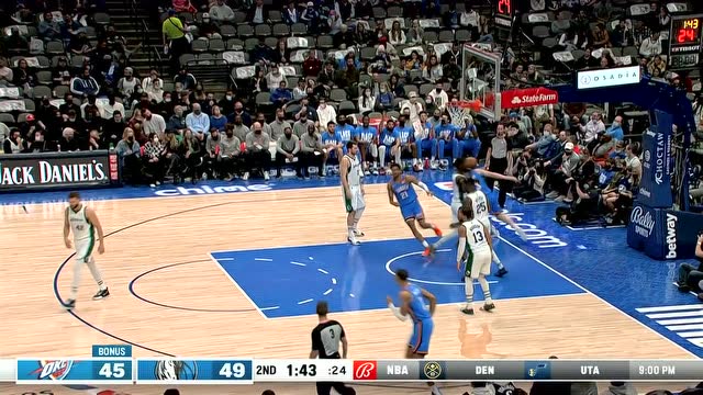 【2022年02月03日 雷霆vs独行侠集锦】曼vs独行侠集锦 命中6记三分轰下29分创生涯新高