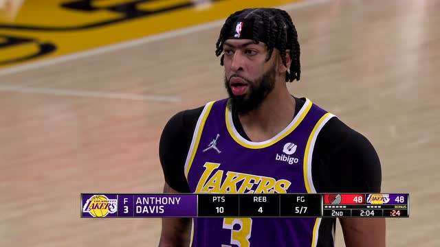 【2022年02月03日】NBA常規(guī)賽:開拓者vs湖人第2節(jié)中文解說回放