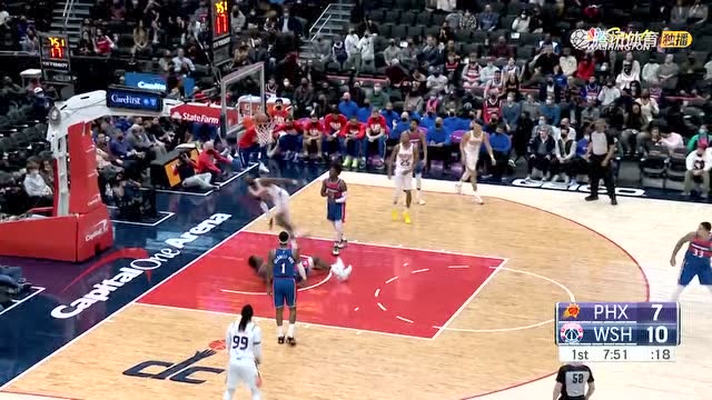 【2022年02月06日 太阳vs奇才集锦】艾顿中路跟进举火烧天 前赴后继补篮得手