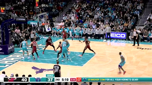 【2022年02月06日 热火vs黄蜂集锦】马丁眼疾手快送香饼 布里奇斯空切起飞双手炸筐