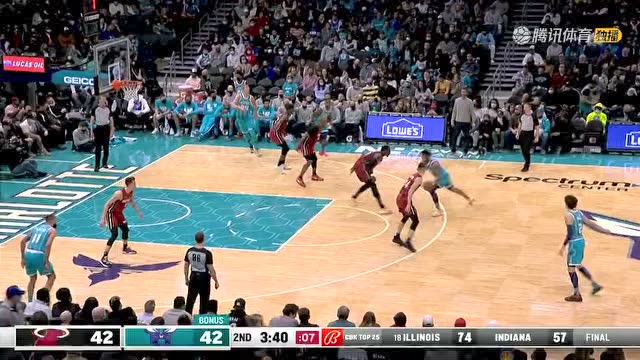 【2022年02月06日 热火vs黄蜂集锦】希罗西晃一枪手递手 阿德巴约一飞冲天暴扣得手