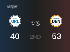 NBA常規(guī)賽：半場結束，掘金以53-40領先魔術，約基奇11+4+4