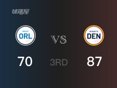 NBA常規(guī)賽：三節(jié)結束，掘金以87-70領先魔術，約基奇21+10+6