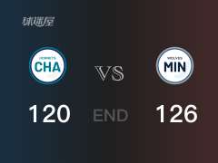 【战况】NBA常规赛:全场数据,森林狼126-120战胜黄蜂,唐斯39+15+3
