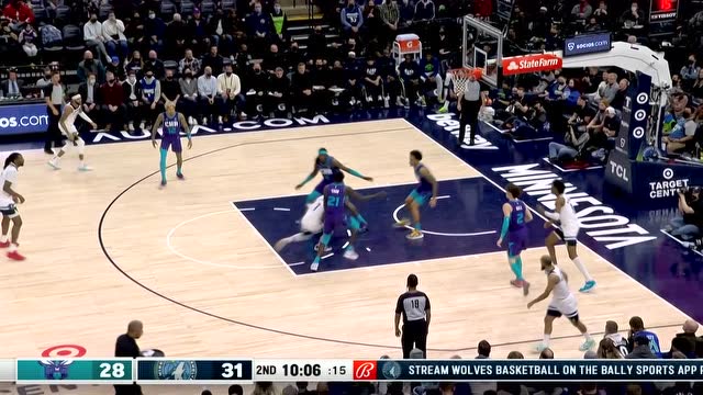 【2022年02月16日 黄蜂vs森林狼集锦】这就是状元的天赋!爱德华兹长驱直入拉杆上篮打成2+1