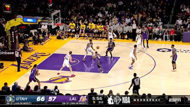 【2022年02月17日 爵士vs湖人集錦】白邊九天攬月大帽威少 米切爾突破熱刀切黃油絲滑流暢