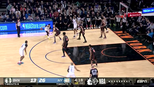 【2022年02月17日 篮网vs尼克斯集锦】猿臂轻舒遮天蔽日 吉布森篮下钉板大帽麻辣鲜香