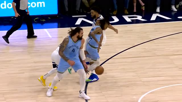 【2022年02月25日 灰熊vs森林狼集锦】蝴蝶穿花从人缝中拂过 莫兰特飘逸过人击穿狼队防线
