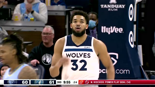 【2022年02月25日 灰熊vs森林狼集锦】趁你病要你命!唐斯一飞冲天送上单臂劲爆抡扣