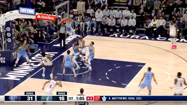 【2022年02月25日 灰熊vs森林狼集锦】有点莫兰特的感觉 麦克丹尼尔斯一展猛虎之腰超难滞空打进