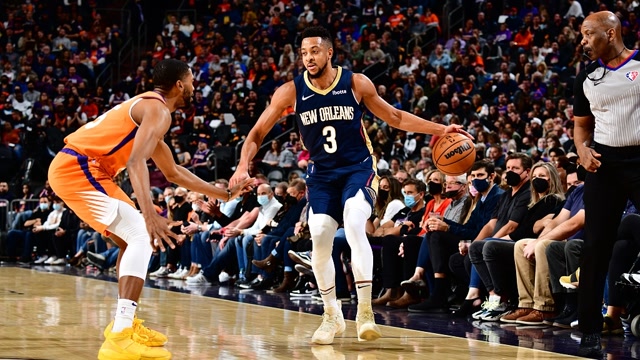 【2022年02月26日 鹈鹕vs太阳集锦】鹈鹕117-102太阳 麦科勒姆32分 鹈鹕终结太阳八连胜