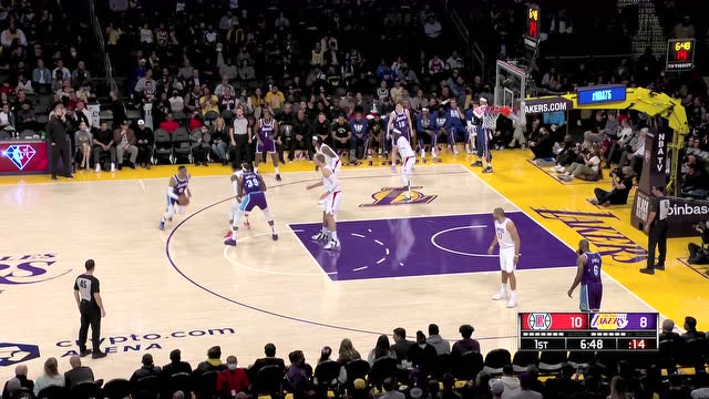 【2022年02月26日 快船vs湖人集锦】在内线还是稳 威少突破篮下稳稳命中