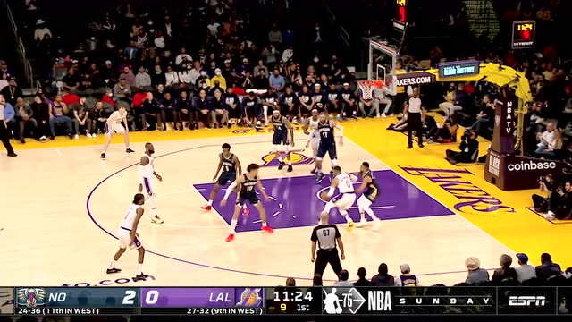 【2022年02月28日 鵜鶘vs湖人集錦】鶯歌戰(zhàn)舊主格外興奮究極拉桿拔頭籌 威少碾壓突破將球放進(jìn)