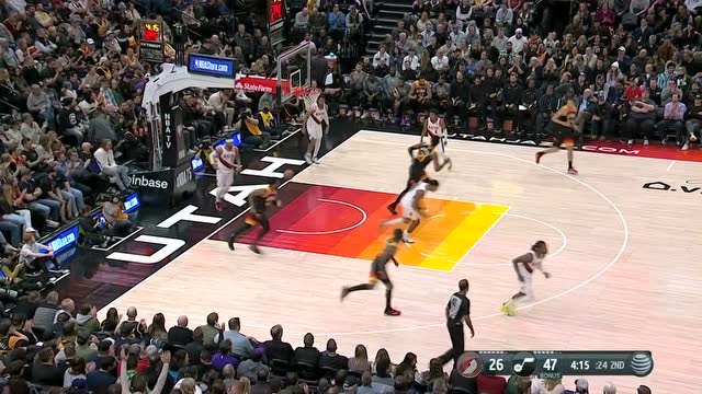 【2022年03月10日 开拓者vs爵士集锦】逆天滞空 米切尔完美上篮两分入账
