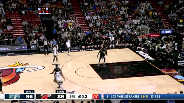 【2022年03月13日 森林狼vs热火集锦】压哨!普林斯抬手三分哨响球进
