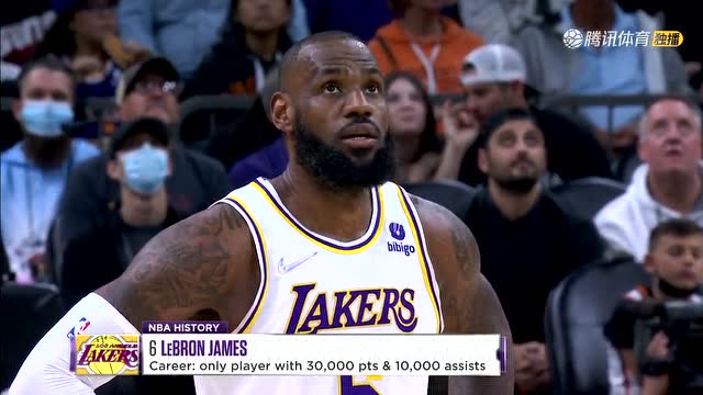 【2022年03月14日 湖人vs太陽集錦】NBA歷史唯一！詹姆斯助攻后解鎖3萬分+1萬籃板+1萬次助攻
