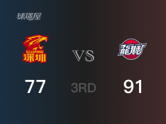 CBA常规赛：广州以91-77领先深圳，结束三节