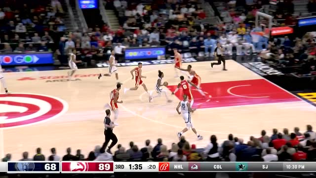 【2022年03月19日 灰熊vs老鹰集锦】速度快飞得高就是不讲理 莫兰特骑着防守挑篮得手