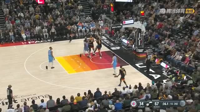 【2022年03月19日 快船vs爵士集锦】疯狂吃饼戈贝尔 暴扣肆虐快船内线