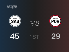 NBA常規(guī)賽：馬刺以45-29領(lǐng)先開拓者，結(jié)束首節(jié)