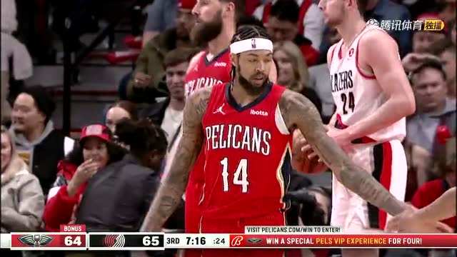 【2022年03月31日 鹈鹕vs开拓者集锦】莺歌突破篮下强硬打成2+1 开拓者五人无可奈何望球兴叹